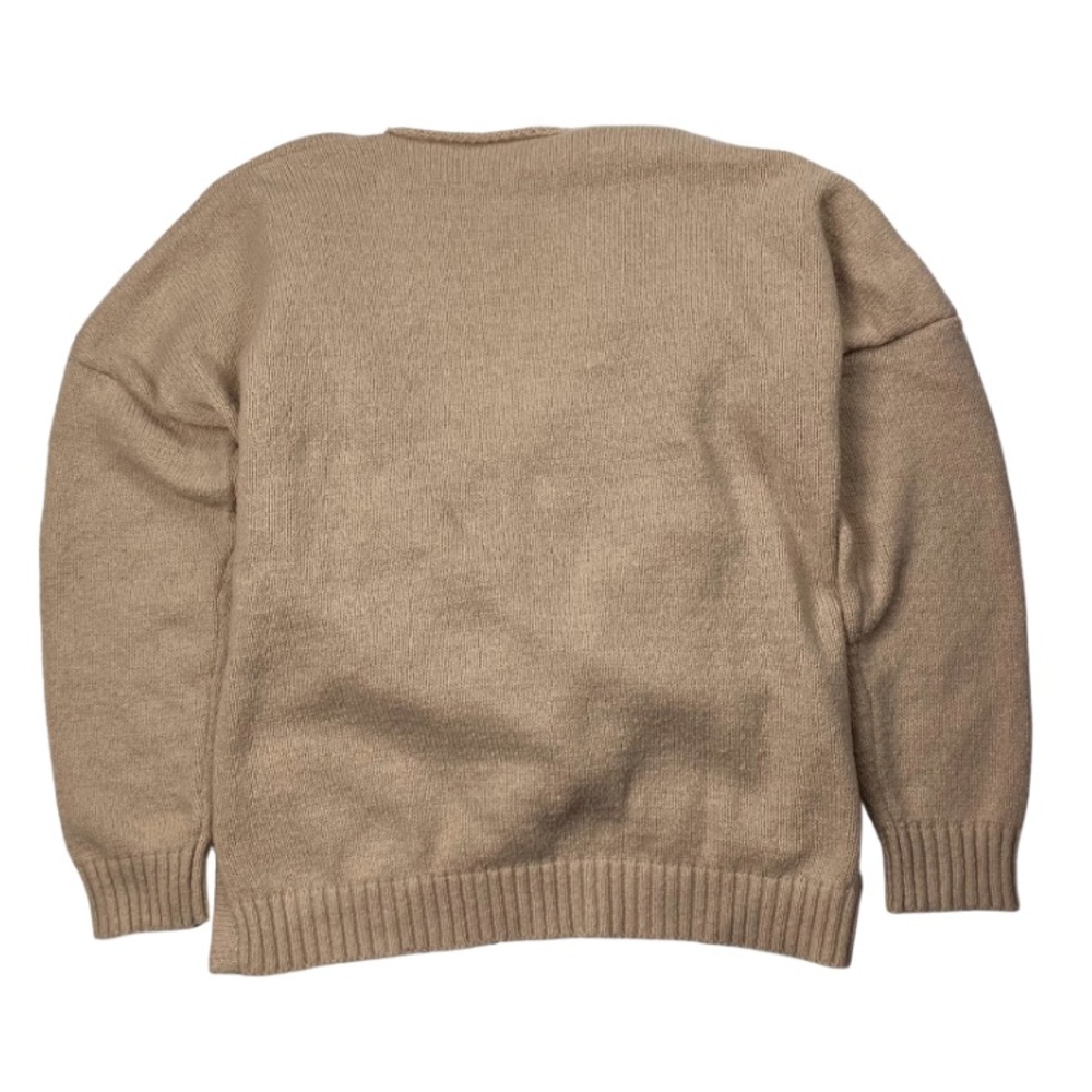 Women’s Tan Pull Over Sweater V-Neck - Picture 4 of 8